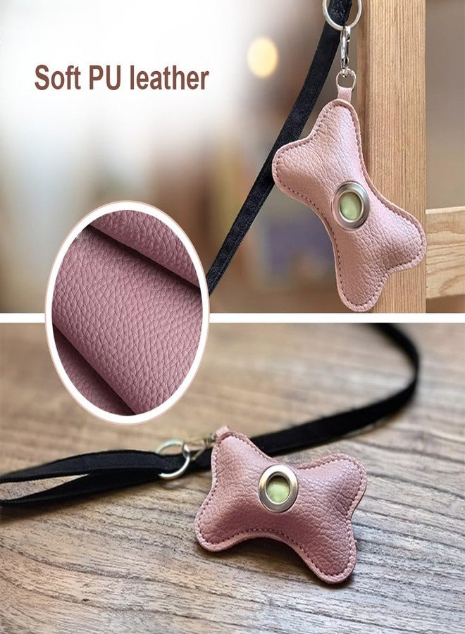DONGKER Dog Poop Bag Holder,Leather Dog Waste Bag Dispenser Zipered Pouch with Carabiner Clip Attached to Any Leashes for Walking Outdoor Travelling(No Poo Bags Include) - Image 5
